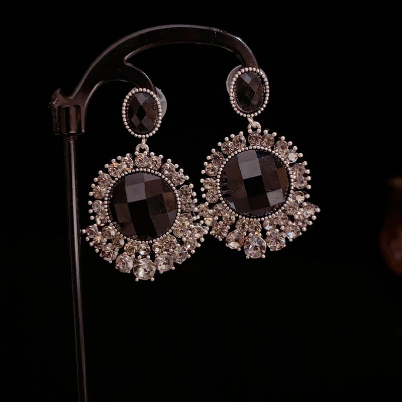 Zircon Cut Drop Earrings