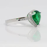 Pear Shape Emerald Ring