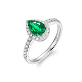 Pear Shape Emerald Ring