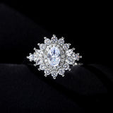 Round CZ Silver Ring