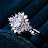 Round CZ Silver Ring